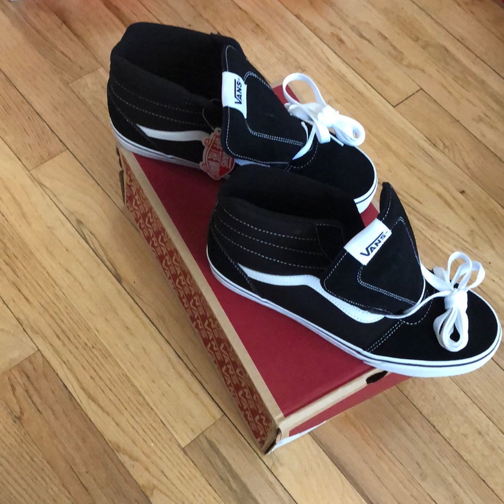 Black and white vans